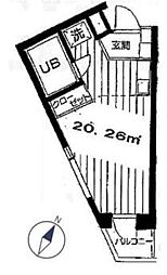シェモワ大倉山 ワンルームの間取図画像