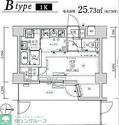 MAXIV武蔵新城TRE 1Kの間取図画像