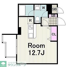 CREDO新横浜 ワンルームの間取図画像