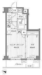 サニーリヴ北新横浜 1LDKの間取図画像
