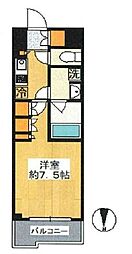 ルーブル武蔵小杉伍番館 1Kの間取図画像