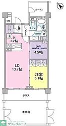 ブローテ大倉山 1SLDKの間取図画像