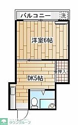 サンビレイ3 1Kの間取図画像