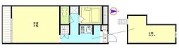 ウェストフィールド ワンルームの間取図画像