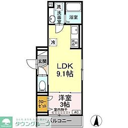 DPaina新羽町 1LDKの間取図画像