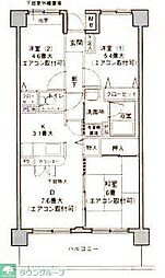 フォンテーヌ綱島 3LDKの間取図画像