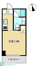 鶴見リバーサイドマンション 1Kの間取図画像