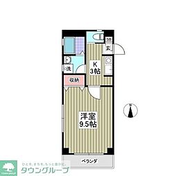 ヴィラ秋田 1Kの間取図画像