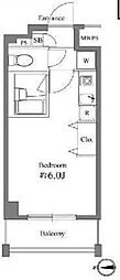 EXIA元住吉 ワンルームの間取図画像