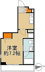 プラウドフラット鶴見2 1Kの間取図画像