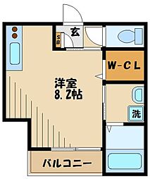 エン・クレスト ワンルームの間取図画像
