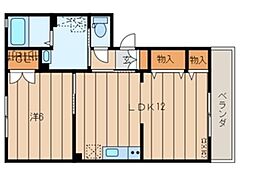 メゾンパークス210A 1LDKの間取図画像