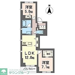 ドリームMH 2LDKの間取図画像
