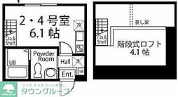 ハーミットクラブハウス日吉テラス ワンルームの間取図画像