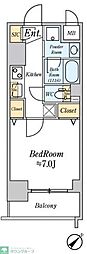 クレストコート志村坂上 1Kの間取図画像