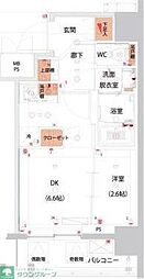 ハーモニーレジデンス山手大塚ザ・ガーデン 1DKの間取図画像