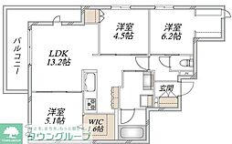 練馬区向山3丁目マンション 3LDKの間取図画像