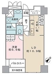 ウエストパークタワー池袋 1LDKの間取図画像