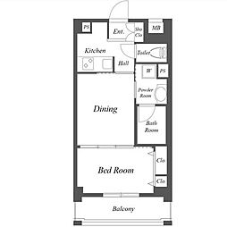 グリーンフィールド小竹向原 1DKの間取図画像