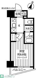 コンシェリア文京大塚 1Kの間取図画像