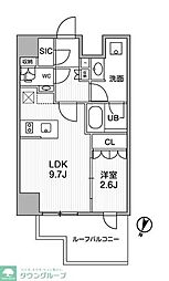 東京メトロ丸ノ内線 新大塚駅 徒歩6分の賃貸マンション 7階1LDKの間取り