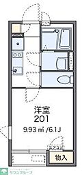 レオネクストトゥネソール 2階1Kの間取り