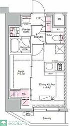 BPRレジデンス田端 3階1DKの間取り