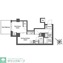 コンフォリア志村坂上 5階1DKの間取り