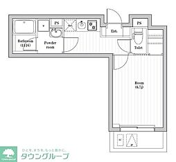 東京メトロ副都心線 千川駅 徒歩9分の賃貸マンション 3階1Kの間取り