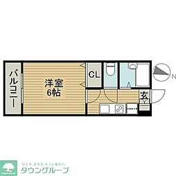 目白台ヒルズ 1階1Kの間取り