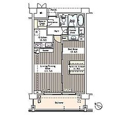 東京メトロ丸ノ内線 茗荷谷駅 徒歩11分の賃貸マンション 4階1LDKの間取り
