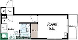 JR山手線 大塚駅 徒歩8分の賃貸マンション 3階1Kの間取り