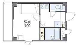 レオパレス池袋ウエスト 2階1Kの間取り