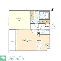 東京メトロ南北線 東大前駅 徒歩4分の賃貸マンション 3階1LDKの間取り