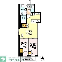 西武池袋線 池袋駅 徒歩4分の賃貸マンション 5階2LDKの間取り