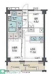 ラグゼナ和光 3階2LDKの間取り