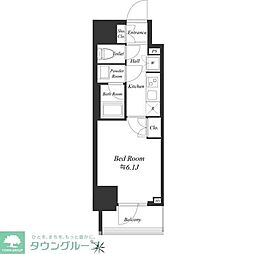オープンブルーム川口並木 1Kの間取図画像