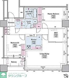 レジディアタワー上池袋タワーサイド 2SLDKの間取図画像