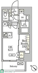 ARKMARK大塚 1DKの間取図画像