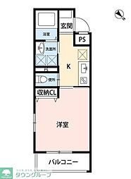 Priminous 1Kの間取図画像