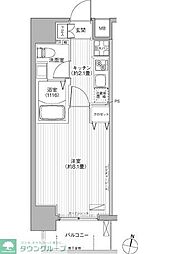 カーサ・ラスク・目白台 1Kの間取図画像
