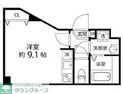プレール・ドゥーク成増 1Kの間取図画像