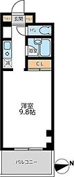 スワースモアS 1Kの間取図画像