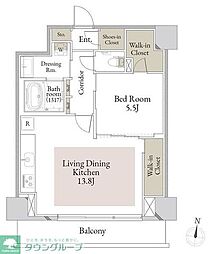 スカイテラス南大塚 1LDKの間取図画像