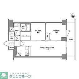 KDXレジデンス上板橋 2LDKの間取図画像