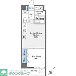 ラドゥセール巣鴨West 1LDKの間取図画像