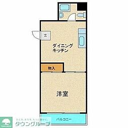 東急田園都市線 三軒茶屋駅 徒歩6分の賃貸アパート 4階1DKの間取り