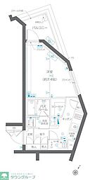 東急東横線 都立大学駅 徒歩10分の賃貸マンション 3階1Kの間取り