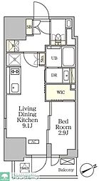 JR京浜東北・根岸線 大森駅 徒歩2分の賃貸マンション 9階1LDKの間取り