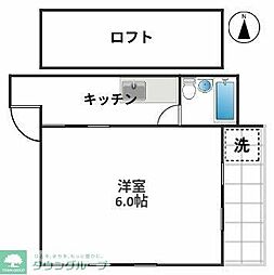 東急目黒線 武蔵小山駅 徒歩5分の賃貸マンション 3階1Kの間取り